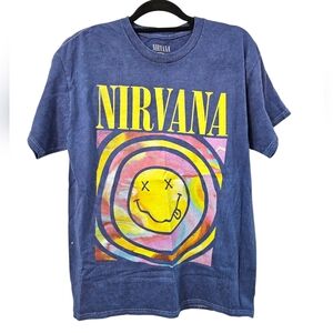 NWOT Nirvana Retro Graphic T-shirt Tie Dye Music Size L